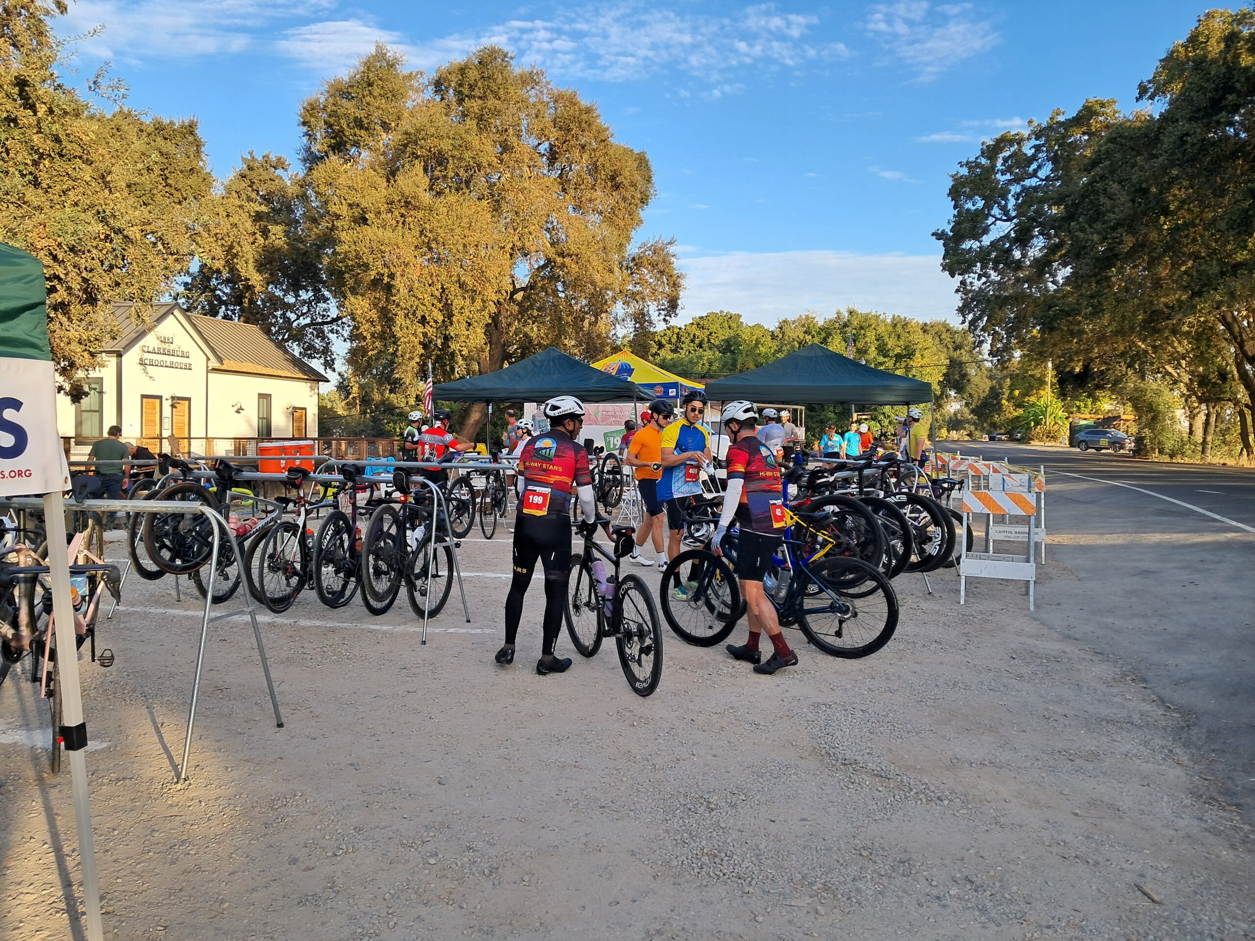 Riders at the Clarksburg Aid Station